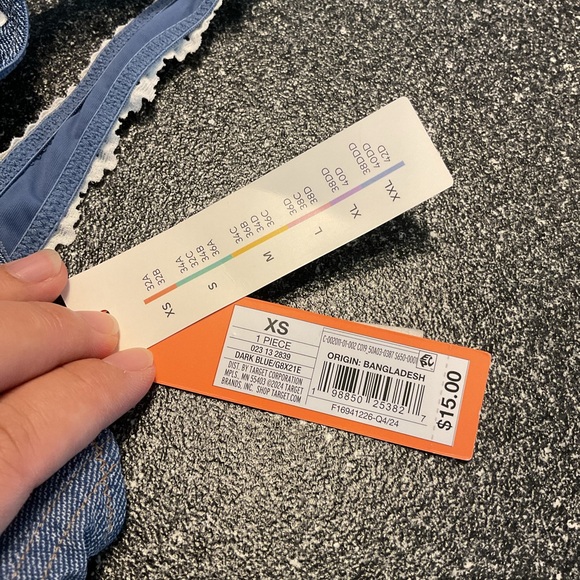 NWT Colsie Blue Lace Trim Bralette Size XS - Picture 4 of 4